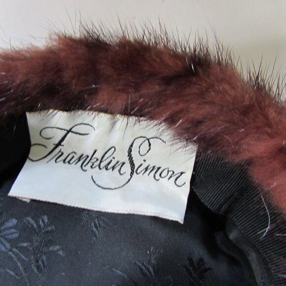 Vintage Mink Pill Box Hat Top Knot Franklin Simon - Picture 10 of 10
